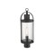 Z-Lite Roundhouse 1 Light Outdoor Post Mount Fixture, Black And Clear Seedy 569PHM-BK - alternate 3